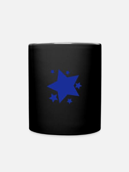 Sterne - Tasse einfarbig - Schwarz