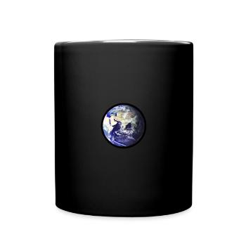 Erde - Tasse einfarbig - Schwarz - Vorne