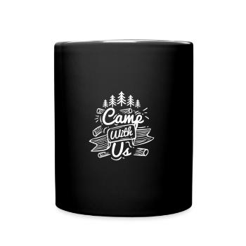 CAMPING CAMP FORÊT NATURE ARBRE DISANT MOTIF CADEAU - Mug uni - noir - Devant