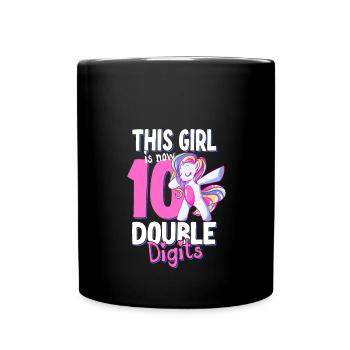Fille du 10e anniversaire - Mug uni - noir - Devant