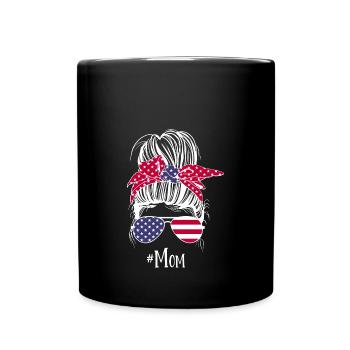 Mom Messy Dutt USA - Full Colour Mug - black - Front