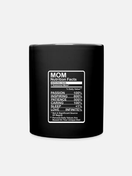Mutter Nährwerte - Tasse einfarbig - Schwarz