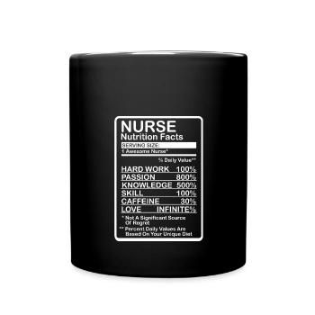 Information nutritionnelle de l’infirmière - Mug uni - noir - Devant