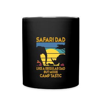 Safari Papa - Mug uni - noir - Devant