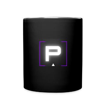 Buchstabe "P" - Tasse einfarbig - Schwarz - Vorne
