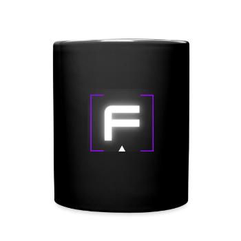 Buchstabe "F" - Tasse einfarbig - Schwarz - Vorne
