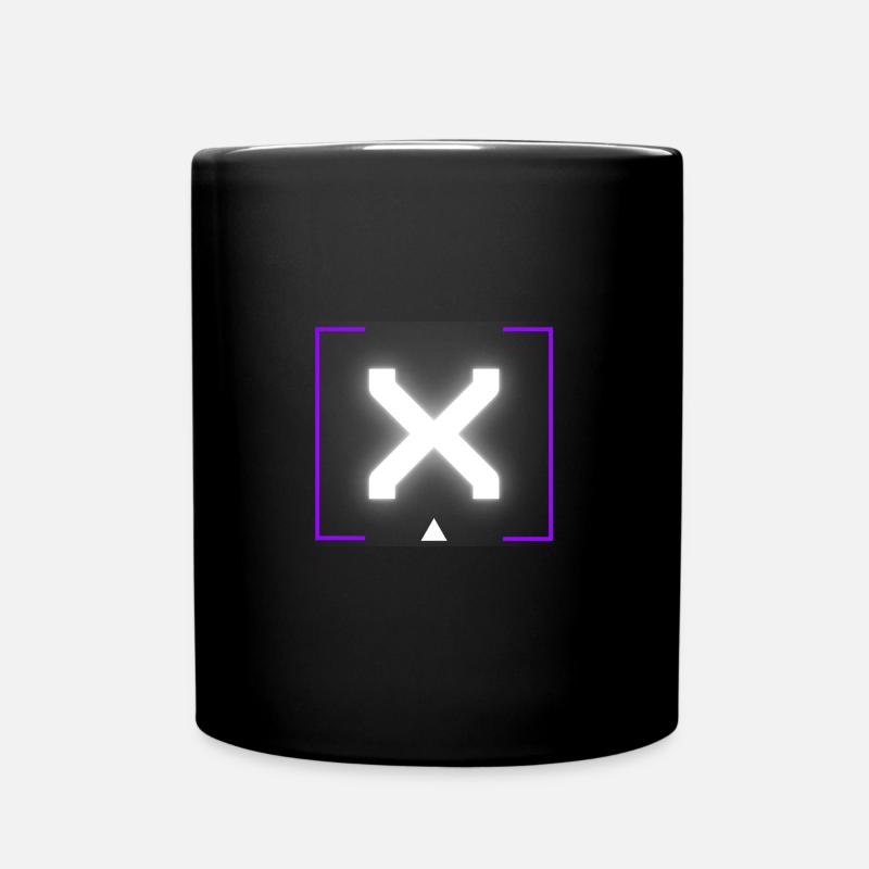 Buchstabe "X" - Tasse einfarbig - Schwarz
