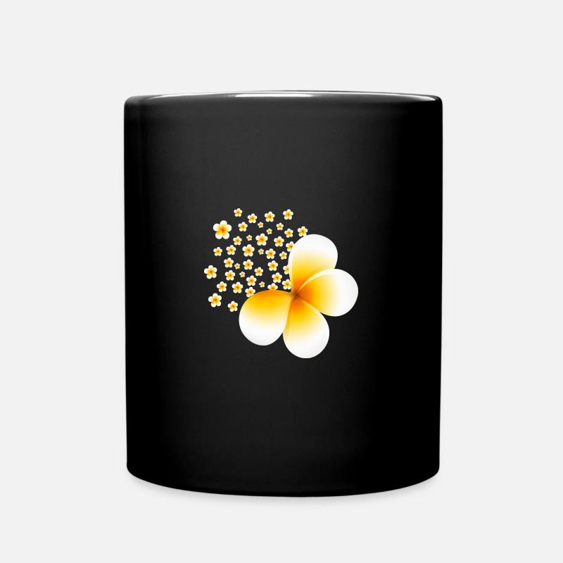 Frangipani Tempelbaum Plumeria Frangipani Blume - Tasse einfarbig - Schwarz