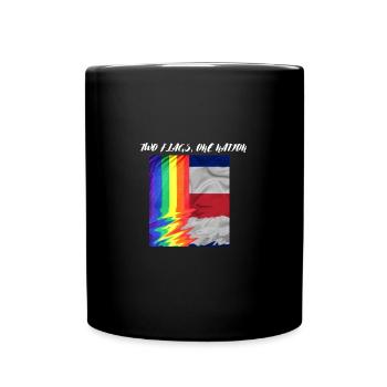 TWO FLAG ONE NATION LGBTQ x FRANCE - Mug uni - noir - Devant