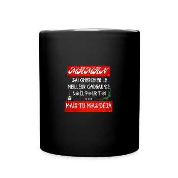 MAMAN J ai chercher le meilleur cadeau de noel pou - Mug uni - noir - Devant