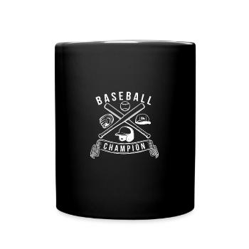Baseball ist das beste Spiel, Baseball Champion - Tasse einfarbig - Schwarz - Vorne
