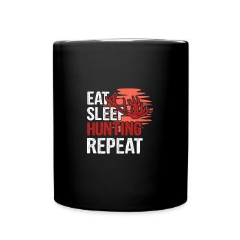 Manger Dormir Chasser Répéter - Mug uni - noir - Devant
