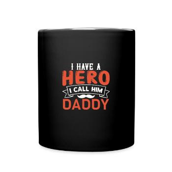 Väter mit Bart sind besser. Papa mit Bart - Tasse einfarbig - Schwarz - Vorne