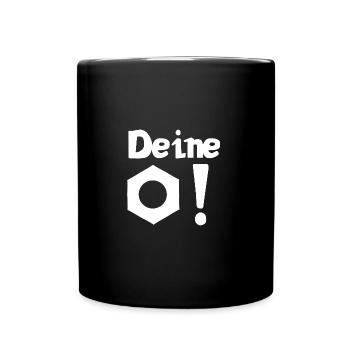 Deine Mutter! | Lustiger Spruch | Beleidigung - Tasse einfarbig - Schwarz - Vorne