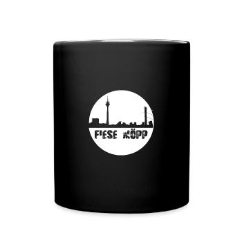 düsseldorf,skyline,kreis,fiese möpp - Tasse einfarbig - Schwarz - Vorne