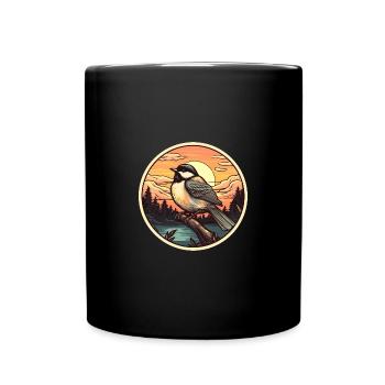 Meise - Tasse einfarbig - Schwarz - Vorne