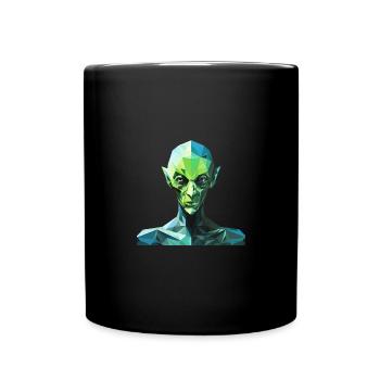 Alien de style polygone - Mug uni - noir - Devant