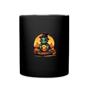 Halloween Magic: Turtle with Hat in the - Full Colour Mug - black - Front