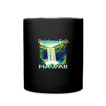 Hawaii Rainbow Falls Design exclusif - Mug uni - noir - Devant