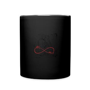 Mr. and Mrs Right - Tasse einfarbig - Schwarz - Vorne