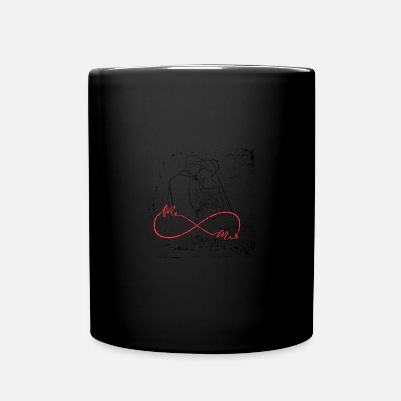 Mr. and Mrs Right - Tasse einfarbig - Schwarz