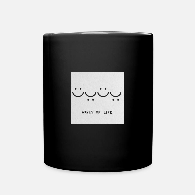 Vagues de vie - Mug uni - noir