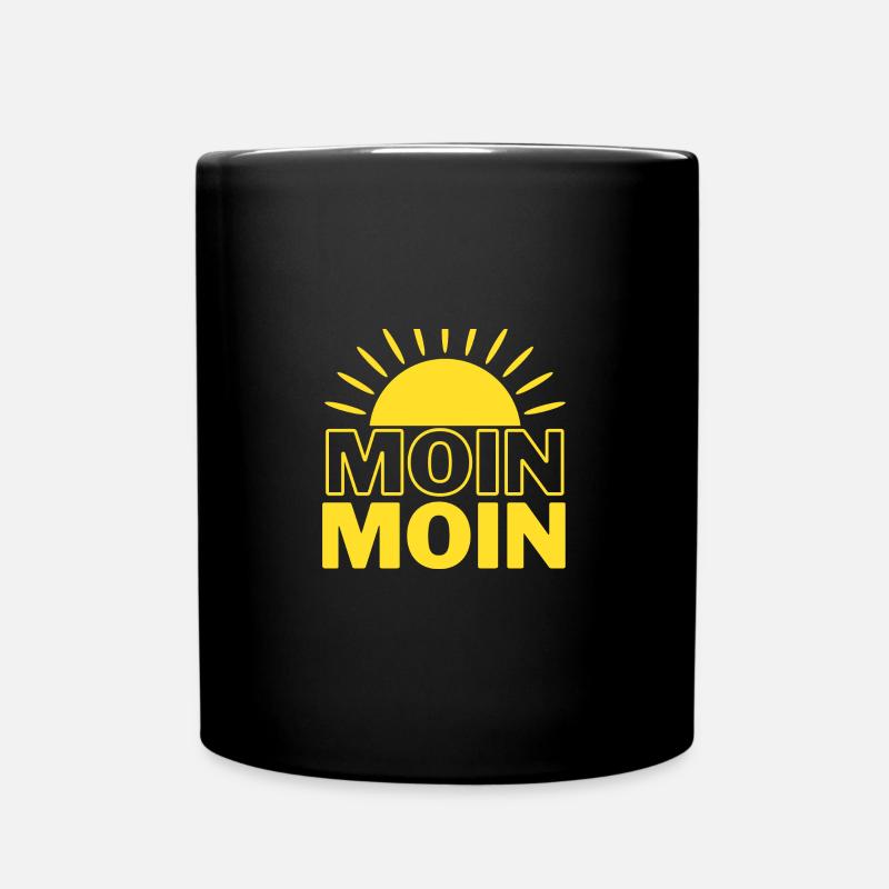 Moin Moin - Tasse einfarbig - Schwarz