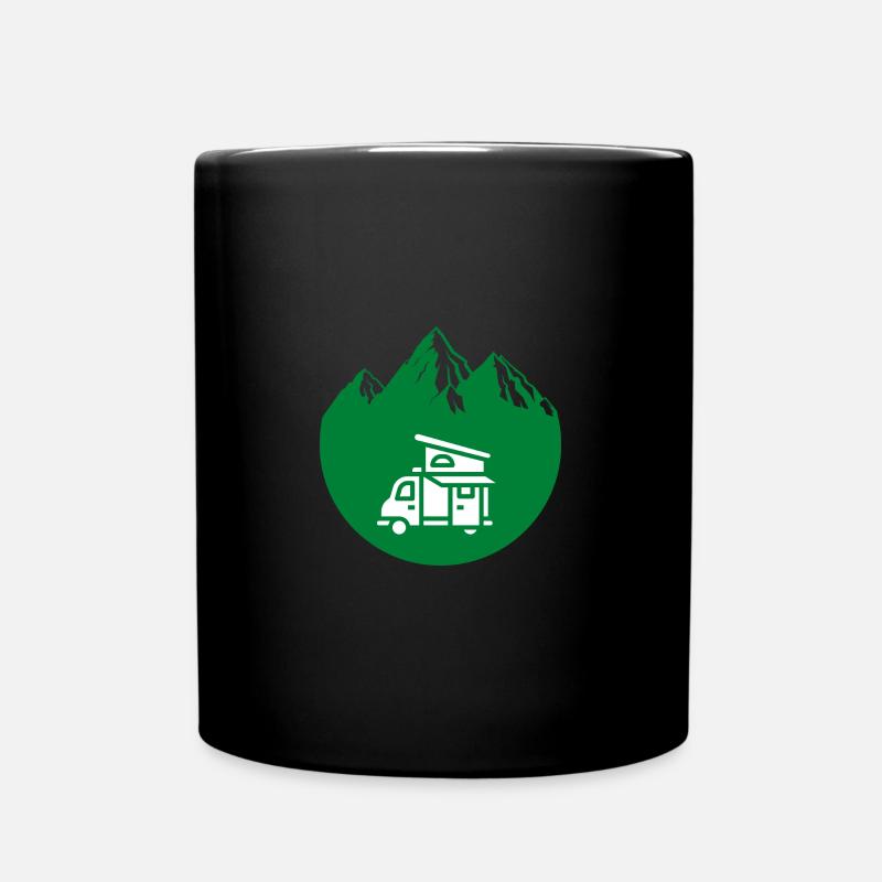 Bergcamping - Tasse einfarbig - Schwarz