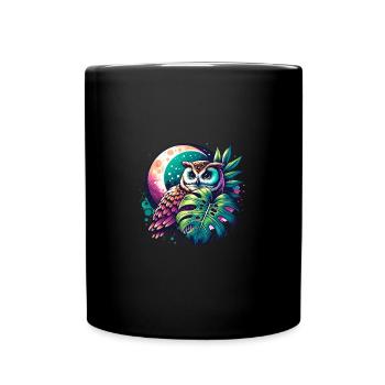 Magic of the owl with symbolic power - Full Colour Mug - black - Front