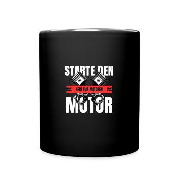Starte den Motor / Démarrer le moteur - Mug uni - noir - Devant