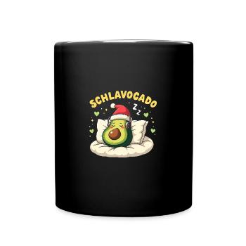 Schlavocado Offiziell Schlafanzug Weihnachten - Tasse einfarbig - Schwarz - Vorne
