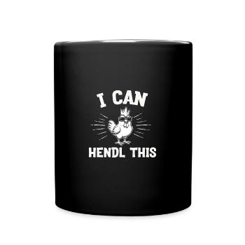éleveur de poulets, je peux Hendl ça - Mug uni - noir - Devant