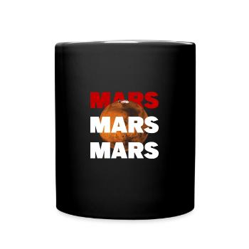 Logo Mars : Design impactant avec la planète rouge - Mug uni - noir - Devant