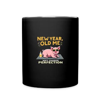 Sarkastischer Witz - Neujahr - Tasse einfarbig - Schwarz - Vorne