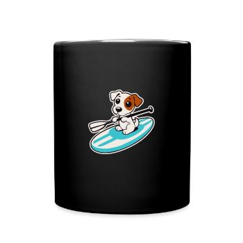 JackUpPaddle_Outline - Tasse einfarbig - Schwarz - Vorne