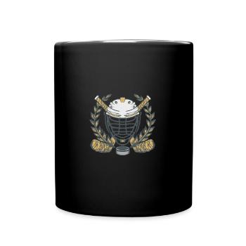 Eishockey Spieler Hockeywintersportgeschenk - Tasse einfarbig - Schwarz - Vorne