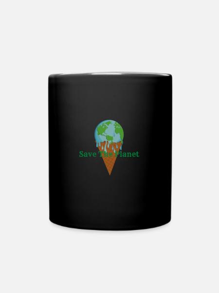 Save The Planet - Tasse einfarbig - Schwarz