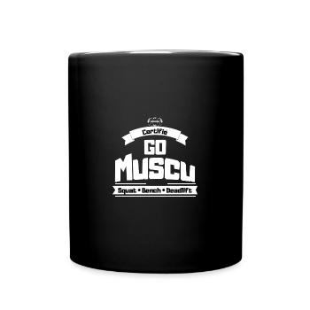 Certifié go muscu squat bench deadlift - Mug uni - noir - Devant