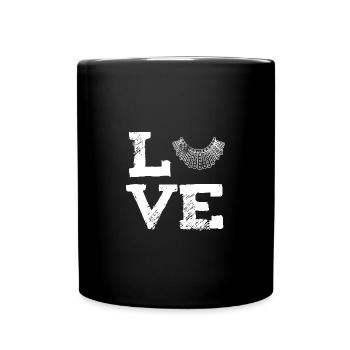 Ruth Bader Ginsberg Notorious (RBG) collier Love - Mug uni - noir - Devant