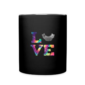 Ruth Bader Ginsberg Notorious (RBG) collier Love - Mug uni - noir - Devant