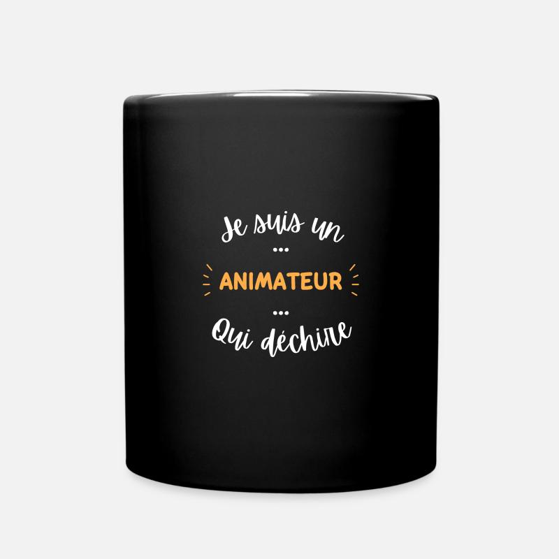 je suis un animateur qui déchire - Mug uni - noir