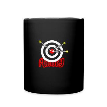 Bogenschießen cooler Spruch. Bogenschütze Archery - Tasse einfarbig - Schwarz - Vorne