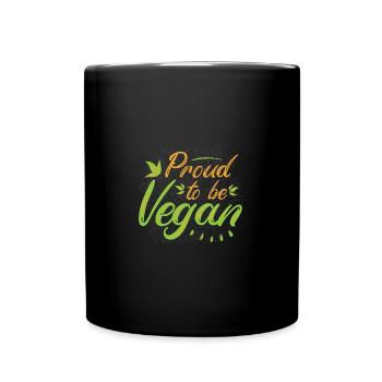 Fier végétalien, végétalien végétarien - Mug uni - noir - Devant
