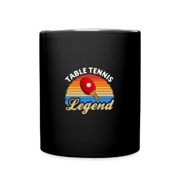Légende du tennis de table, Joueur de tennis de table Vintage - Mug uni - noir - Devant