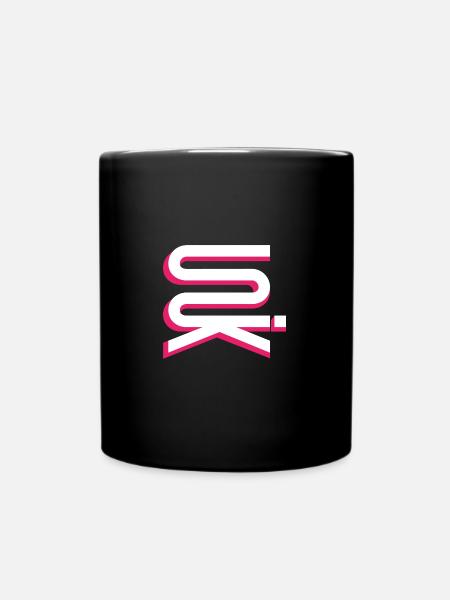 UNIK high vertical whitepink - Full Colour Mug - black
