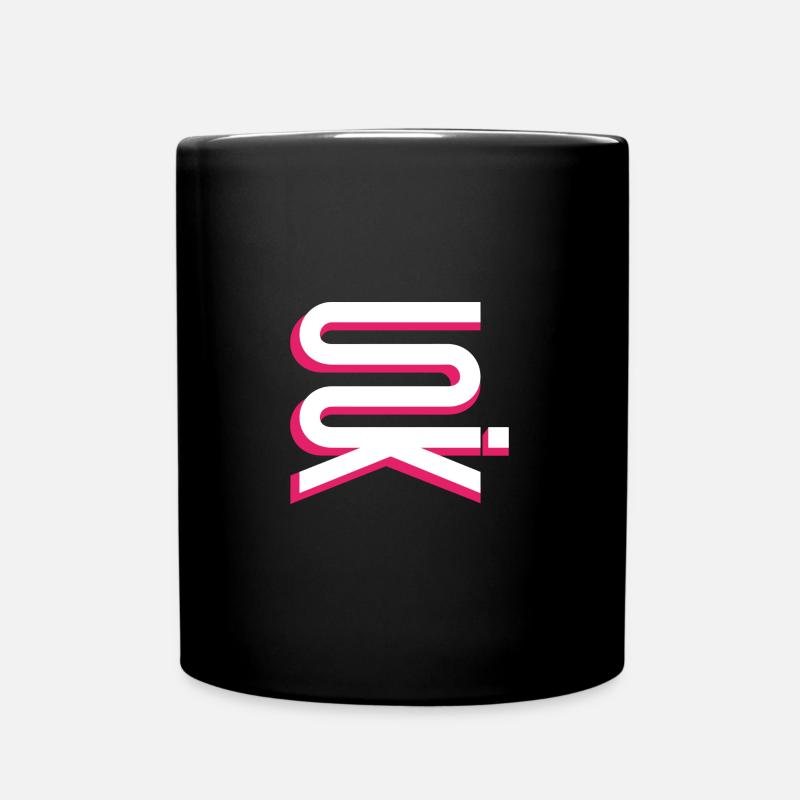 UNIK high vertical whitepink - Full Colour Mug - black