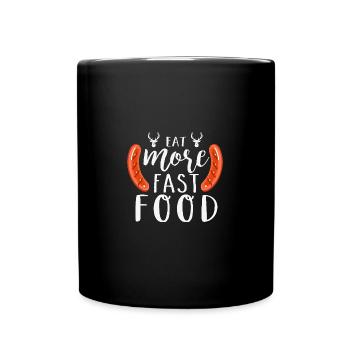 Cheat Day Burrito Burger Fast Food Pizza - Tasse einfarbig - Schwarz - Vorne