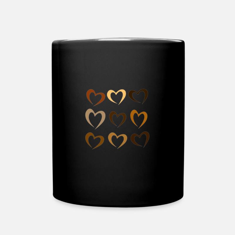 Idée cadeau cœurs, cœurs, cœurs - Mug uni - noir