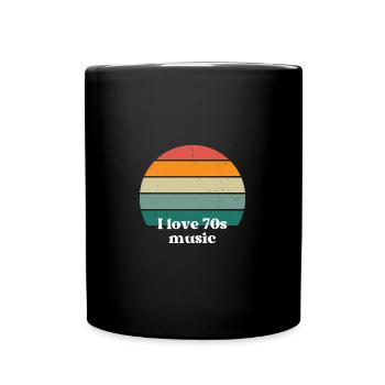 J’adore la musique des années 70 - Mug uni - noir - Devant