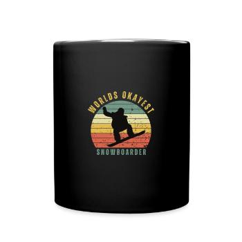 Okayest snowboarder - Full Colour Mug - black - Front